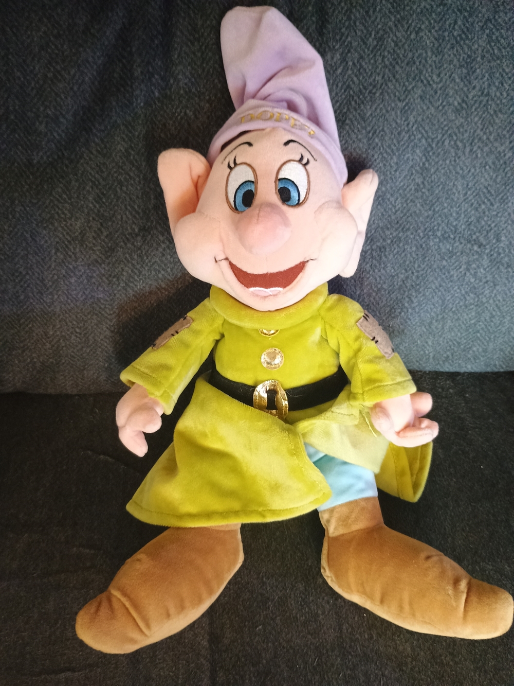 Disney Store Dopey Plush Snow White Seven Dwarfs 10-12" Authentic